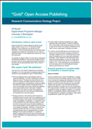 Image of Briefing Paper - OA: In Support of Research